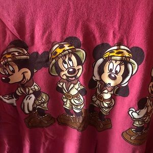 MICKEY MOUSE SAFARI T-SHIRT PINK SZ M